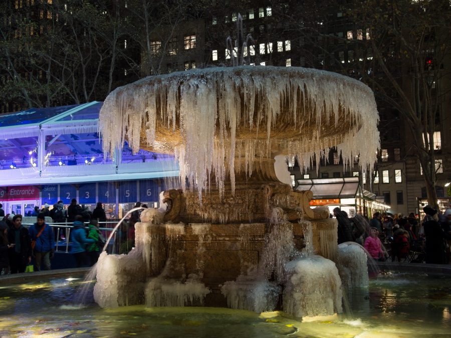Freeze lines: designing water features for four seasons